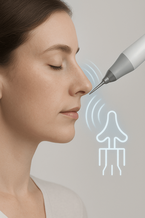 modelo-de-perfil-con-representacion-de-tecnologia-ultrasonica-en-cirugia-nasal
